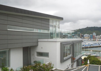 Small house view of exterior and harbour