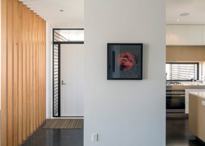 Morley Hall front door and kitchen with dividing wall